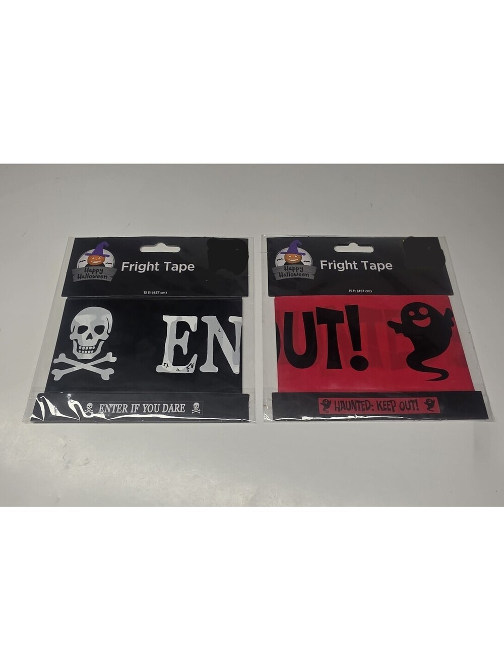 Happy Halloween fright tape “enter If You Dare/keep Out” - 15ft.- NEW 2 Pcs